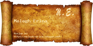 Melegh Erina névjegykártya